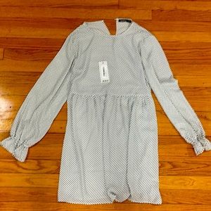 Boohoo polka dot mini dress